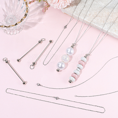 6Pcs 304 Stainless Steel Cable Chain Necklaces for Men Women NJEW-SC0001-80B-1