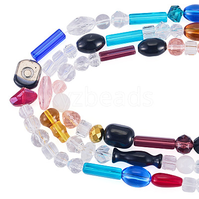 3Strands Mixed Styles Glass Beads Strands GLAA-TA0004-33-1