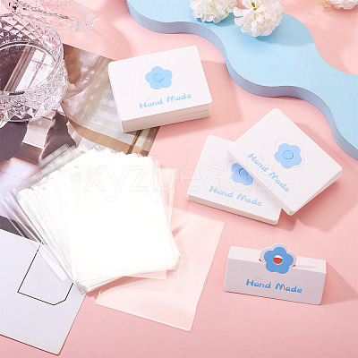 100Pcs Rectangle Clear Polypropylene Cellophane Bags CDIS-TA0001-37E-1