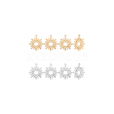 8Pcs 2 Styles 304 Stainless Steel Charms STAS-UN0035-77-1