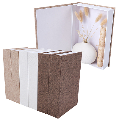 6Pcs 3 Colors Paper with Linen Packing Boxes CON-HY0001-09-1
