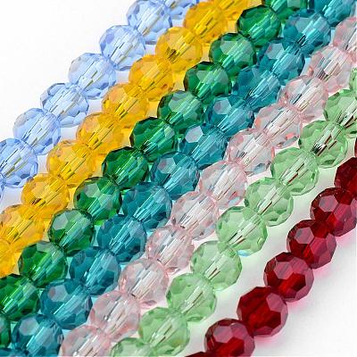 Transparent Glass Bead Strands GLAA-G013-6mm-M-1