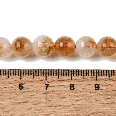 Heated Natural Citrine Bead Strands G-P466-01C-02-1