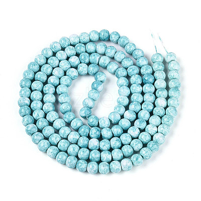 Baking Paint Glass Beads Strands X-DGLA-N016-6mm-08-1