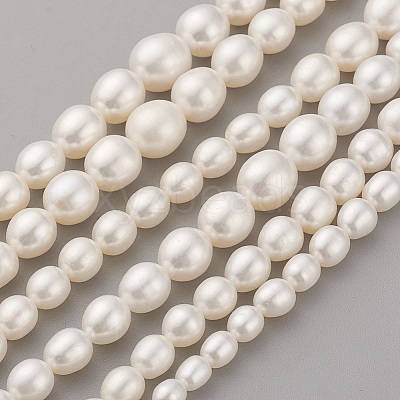 Natural Cultured Freshwater Pearl Graduated Beads Strands PEAR-G007-05A-1