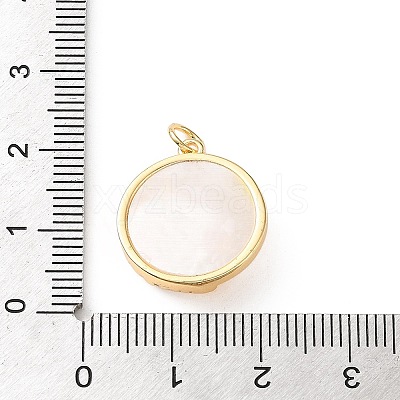 Brass Micro Pave Clear Cubic Zirconia Pendants CU-CBA03AF-04A-G-1