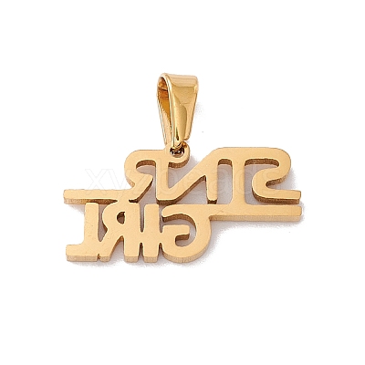 PVD Vacuum Plating 304 Stainless Steel Charms STAS-G284-06G-1