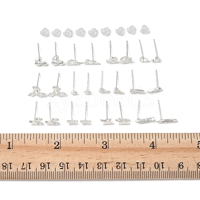 2 Pairs Alloy Stud Earrings for Women EJEW-FS0001-27C-1