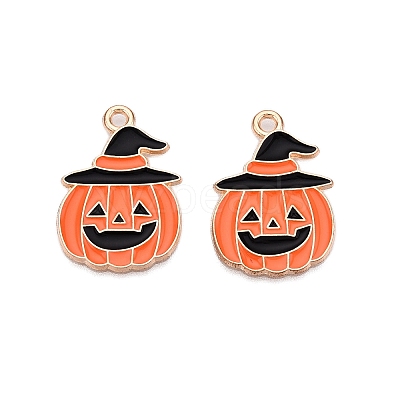 Halloween Theme Alloy Enamel Pendants ENAM-T020-07A-1