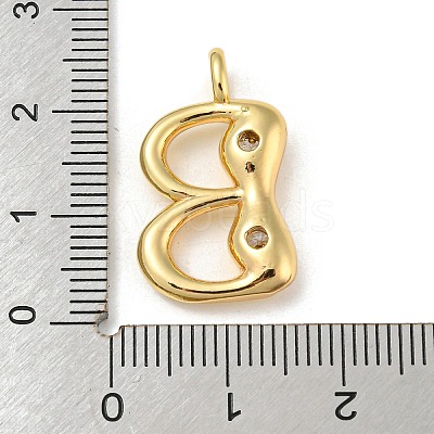 Rack Plating Brass Micro Pave Cubic Zirconia Pendants KK-A200-24G-B-1