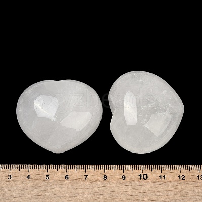 Heart Natural Quartz Crystal Palm Stone G-C186-03I-1