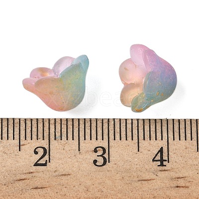 Frosted Glass Bead Cap FGLA-C001-01G-1