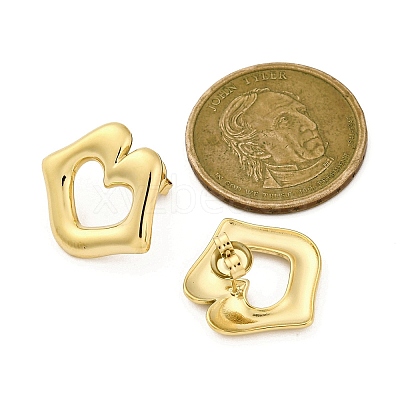 Ion Plating(IP) 304 Stainless Steel Stud Earrings EJEW-K268-11G-1