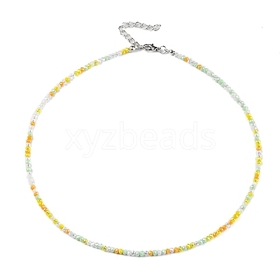 Bling Glass Beaded Necklace for Women NJEW-PH01492-06-1