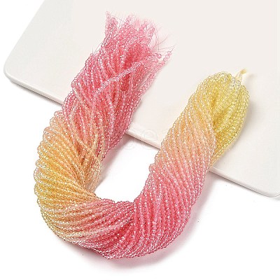 Transparent Painted Glass Beads Strands LS-DGLA-A034-T1mm-A09-1