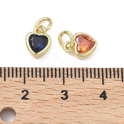 Brass with Cubic Zirconia Pendants KK-K417-04G-1