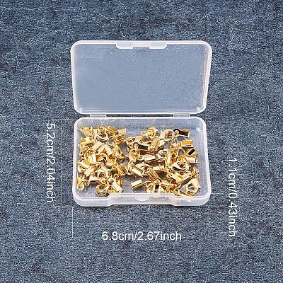 Rack Plating Brass Lobster Claw Clasps with Clip Ends KK-PH0035-33G-1