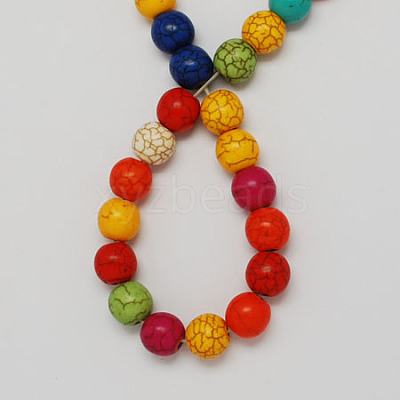Gemstone Beads Strands X-TURQ-S103-6mm-M-1