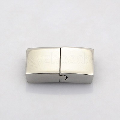 Tarnish Resistant Cuboid 304 Stainless Steel Bayonet Clasps STAS-N042-03-1