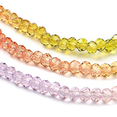 Transparent Painted Glass Beads Strands X1-DGLA-A034-T2mm-A12-1