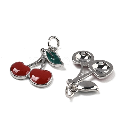 Brass Enamel Pendants KK-U060-30P-1