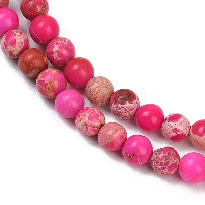 Dyed Natural Regalite/Imperial Jasper/Sea Sediment Jasper Beads Strands G-B124-C04-01-1