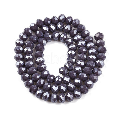 Electroplate Glass Beads Strands EGLA-A044-P6mm-A11-1
