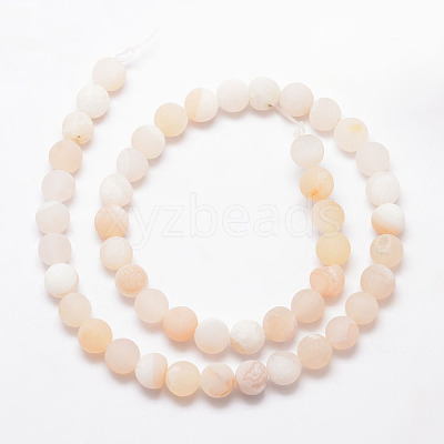 Natural Druzy Geode Agate Bead Strands G-K166-09-10mm-01-1