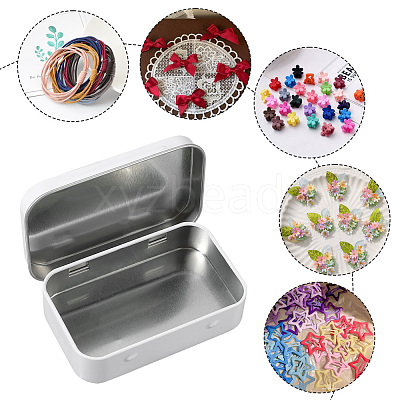 4Pcs Iron Jewelry Storage Boxes with Hinged Lid CON-SP0001-20D-1