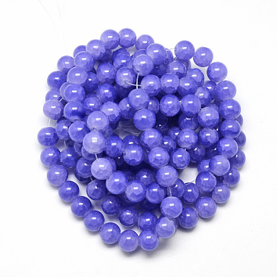 Baking Paint Crackle Glass Beads Strands X-DGLA-Q023-6mm-YS14-1