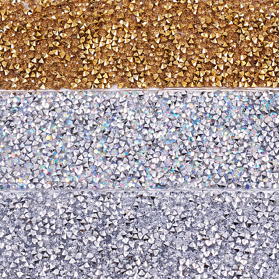 Glitter Resin Hotfix Rhinestone(Hot Melt Adhesive On The Back) OCOR-TA0002-02-40mm-1