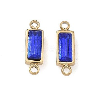 Birthstone 304 Stainless Steel Rhinestone Connector Charms STAS-L022-576G-06-1