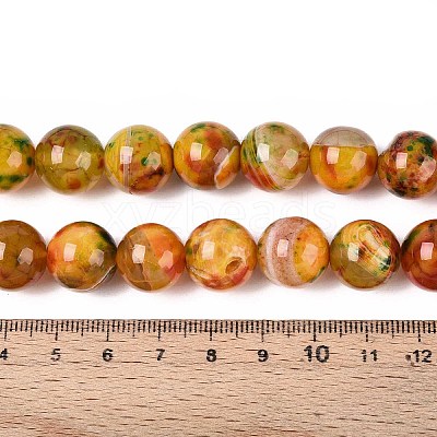 Dyed Natural Agate Beads Strands G-T142-04-1