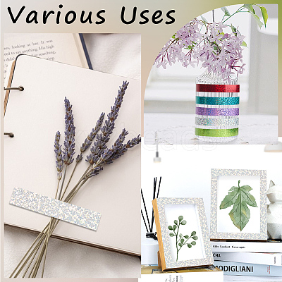DIY Scrapbook Decorative Laser Paper Tapes DIY-WH20001-98G-1