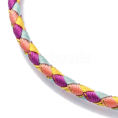 Polyester Cord Braided Bracelet Makings MAK-Z003-01P-25-1