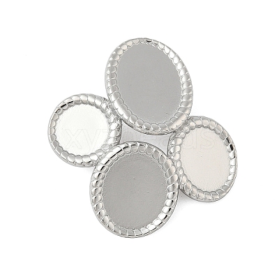 304 Stainless Steel Pendant Cabochon Settings LS-STAS-D376-21P-1