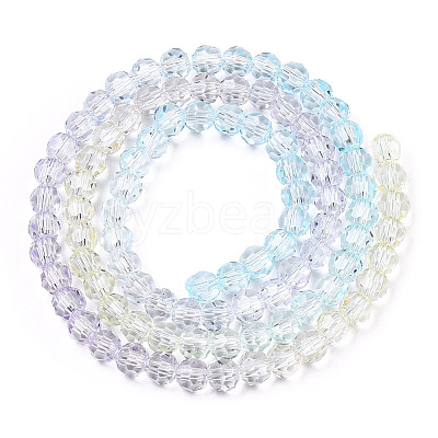 Transparent Glass Beads Strands GLAA-E036-07W-1
