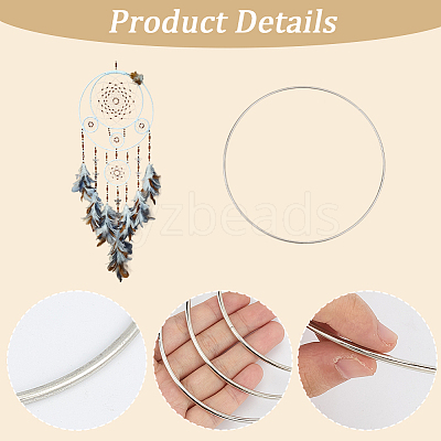 10Pcs Iron Ring for DIY Woven Net/Web with Feather IFIN-SP0001-56A-P-1