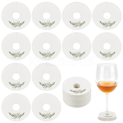 Paper Wine Glass Charms AJEW-WH0080-13C-1
