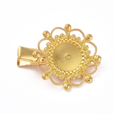 Hair Accessories Iron Alligator Hair Clip Findings IFIN-L035-01G-1