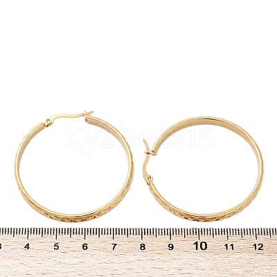 Ion Plating(IP) 304 Stainless Steel Hoop Earrings EJEW-L215-15G-1