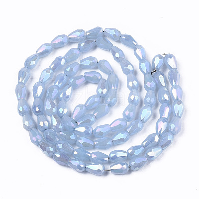 Electroplate Glass Beads Strands EGLA-S194-02A-B03-1