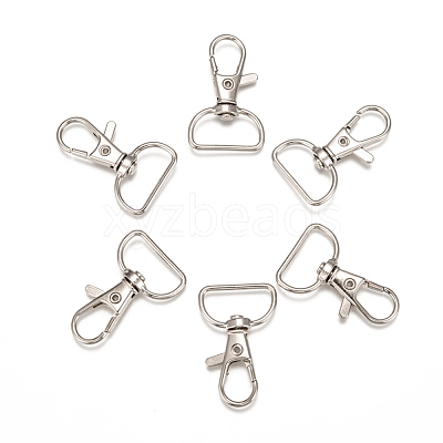 Zinc Alloy Swivel D Rings Lobster Claw Clasps X-E341-8-1