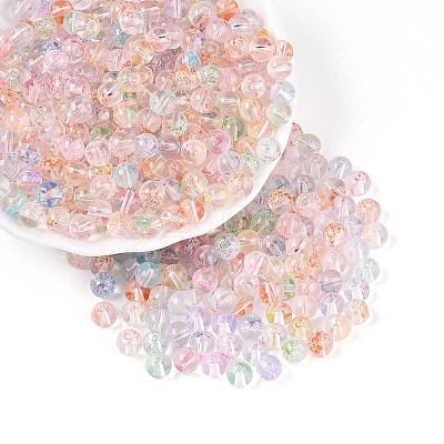 Baking Paint Transparent Glass Beads DGLA-T004-08L-1