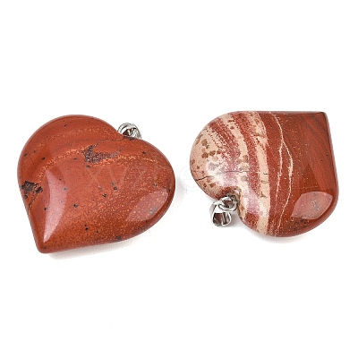 Natural Red Jasper Pendants GG-K002-04V-1