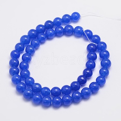 Natural & Dyed Malaysia Jade Bead Strands G-A146-8mm-A21-1