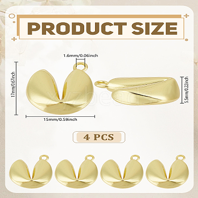 4Pcs Brass Pendants KK-LP0004-19-1