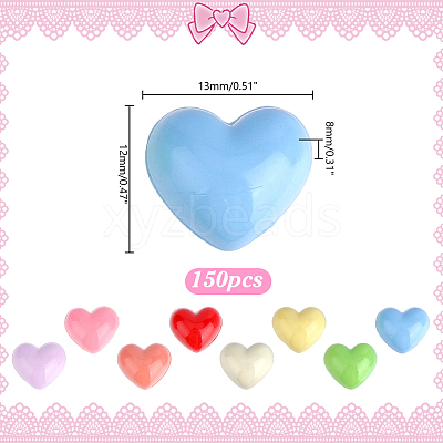 150Pcs Acrylic Cabochons SACR-HY0001-17-1