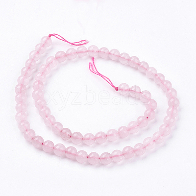 Natural Rose Quartz Bead Strands G-R193-13-6mm-1