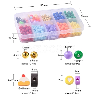 470Pcs Opaque Acrylic Beads MACR-YW0001-94-1